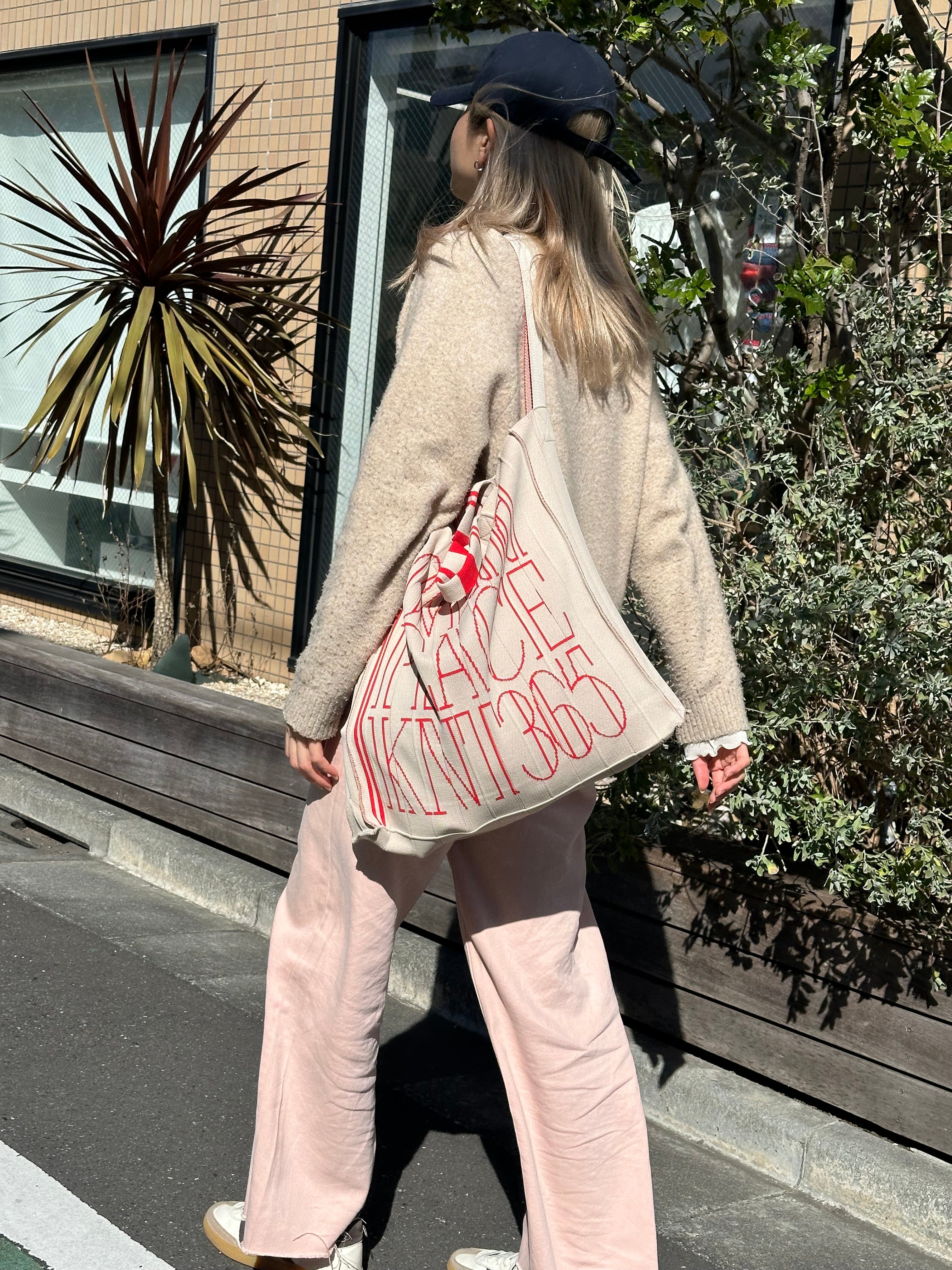 Mam / LOVE and PEACE / beige×red