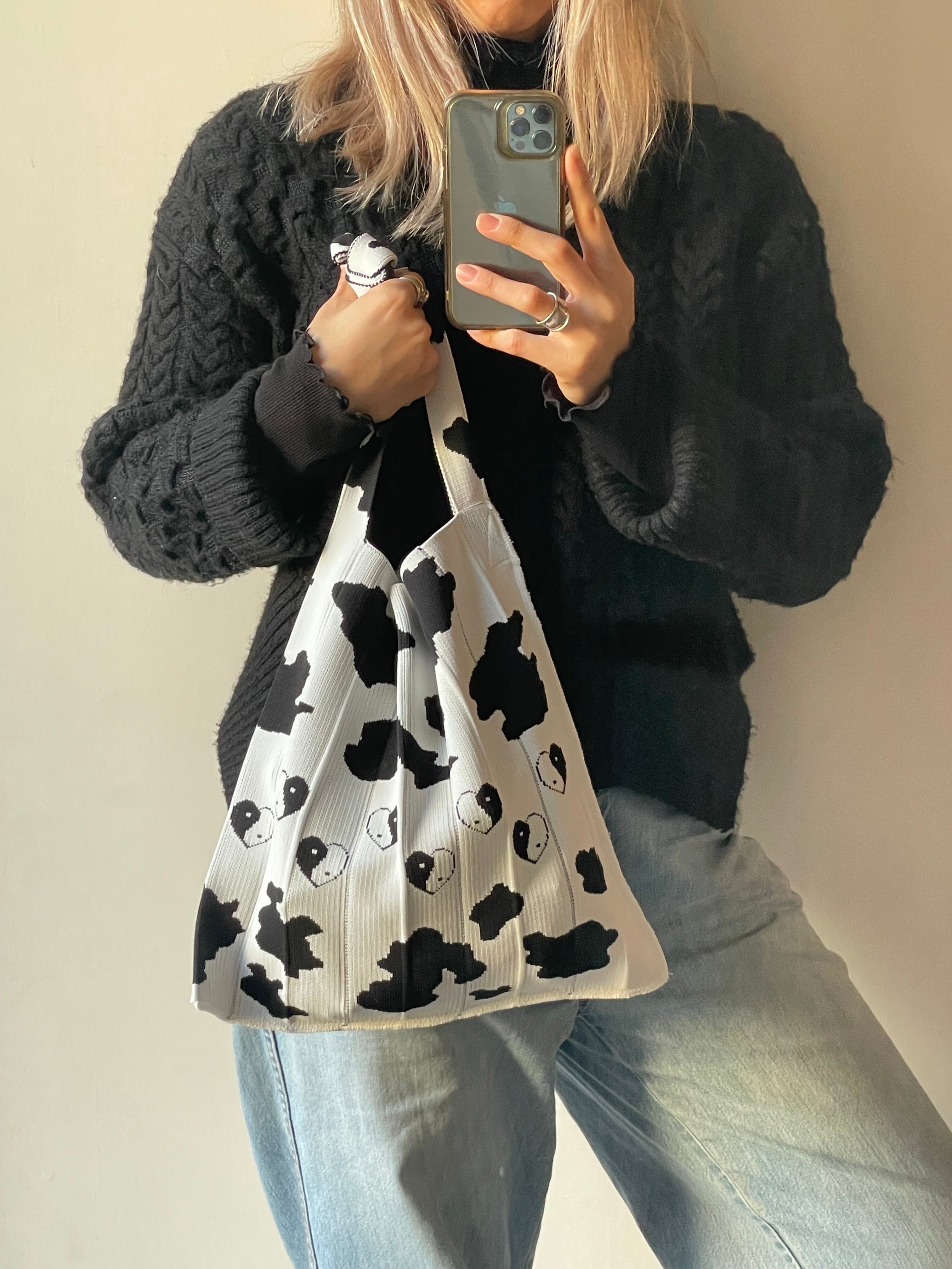 Knitty / Cow / White