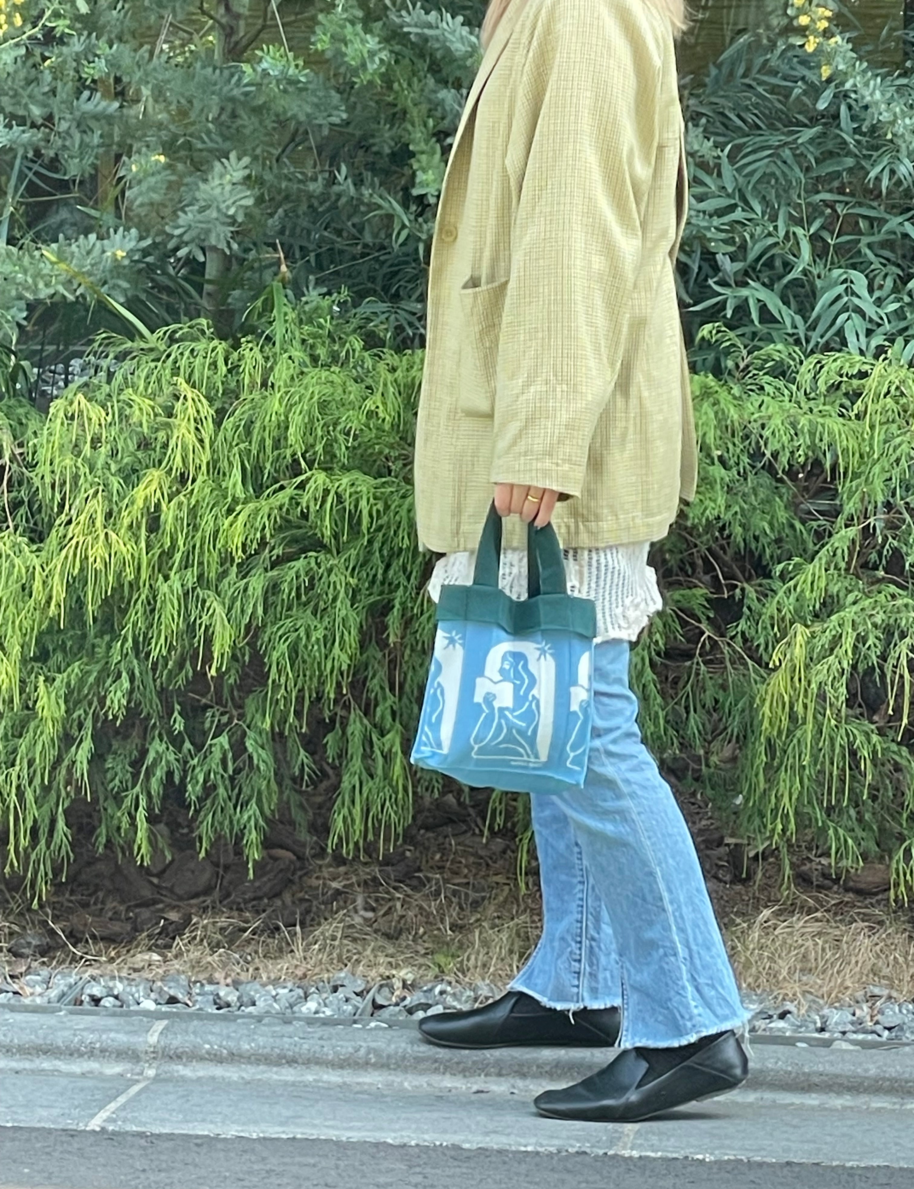 Co-Knitty / 胡桃木色 / 淺藍色