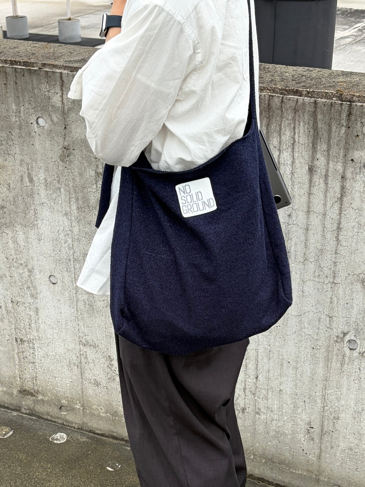 Terry Bag M Navy