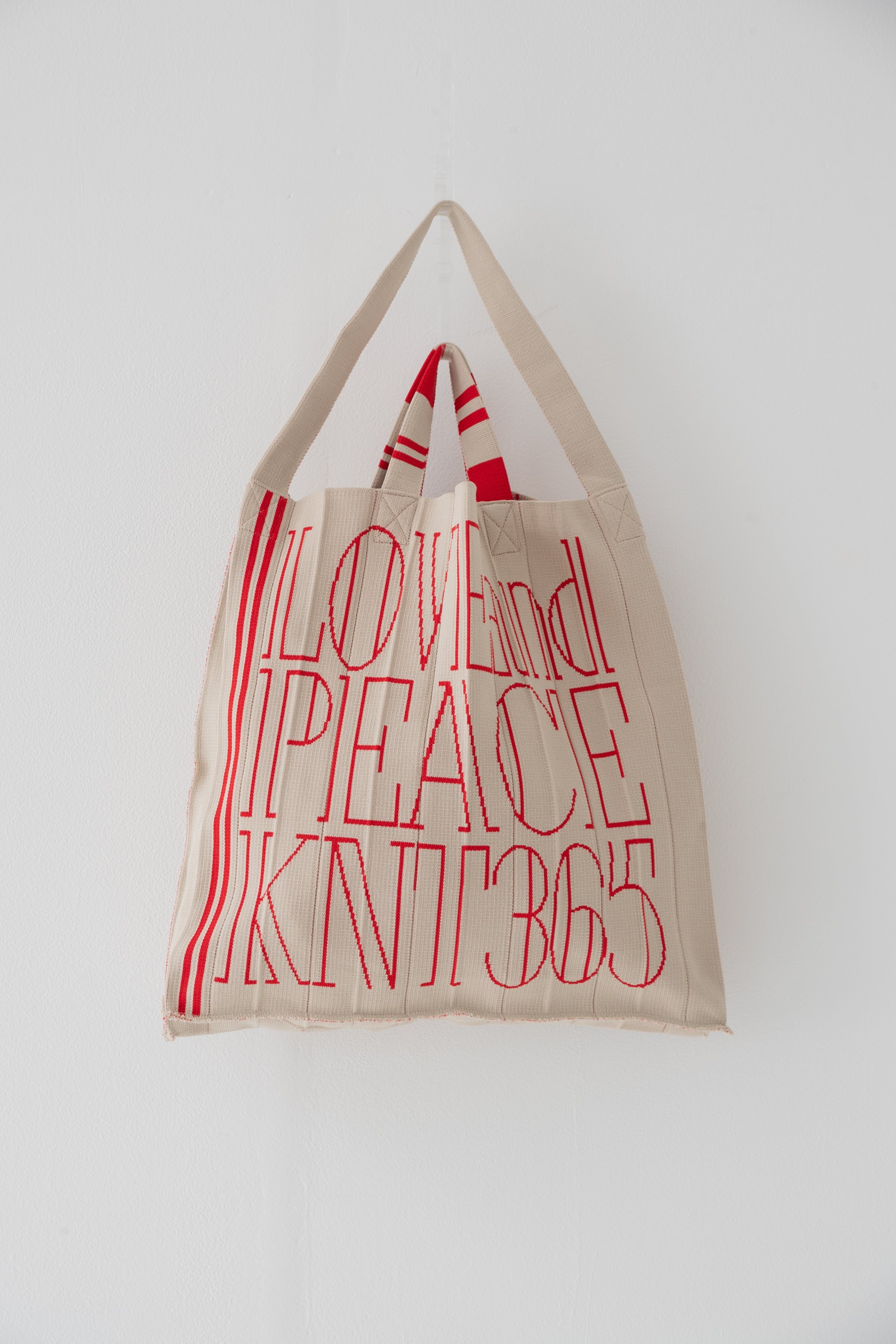 Mam / LOVE and PEACE / beige×red